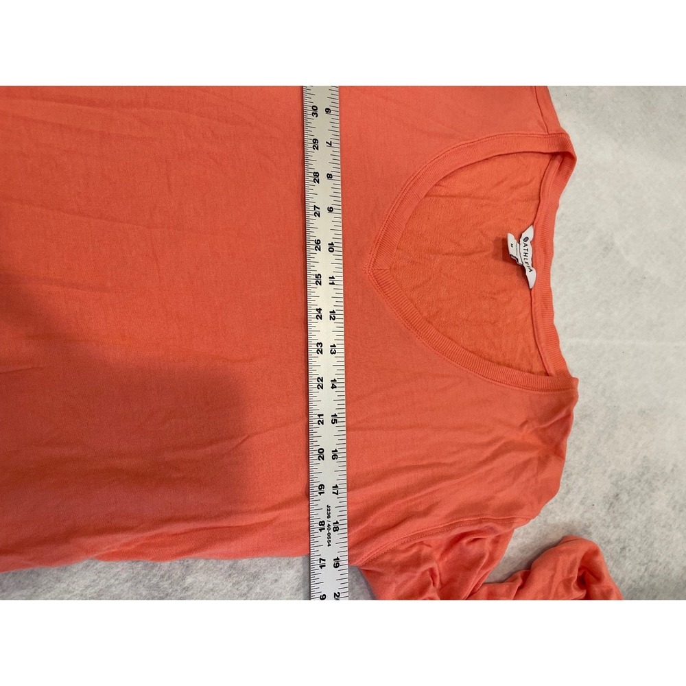 Athleta Sunrise V-Neck M Modal Spandex Athleisure Loungewear‎ Coral Pink Womens - Picture 8 of 8